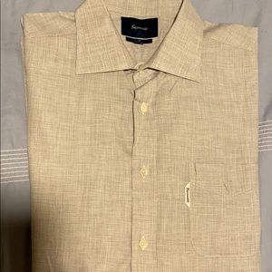 Façonnable grey button-down cotton shirt